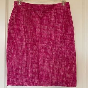 Pink Tweed Pencil Skirt